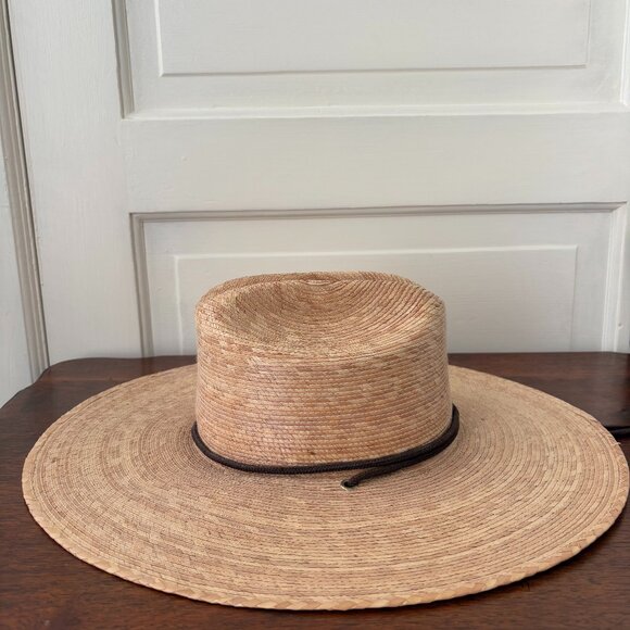 Tula Lifeguard Palm Straw Sun Hat S/M Unisex UPF 50+ Protect Chinstrap Wide Brim - Picture 8 of 13